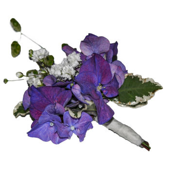 Blumenanstecker mit Hortensien